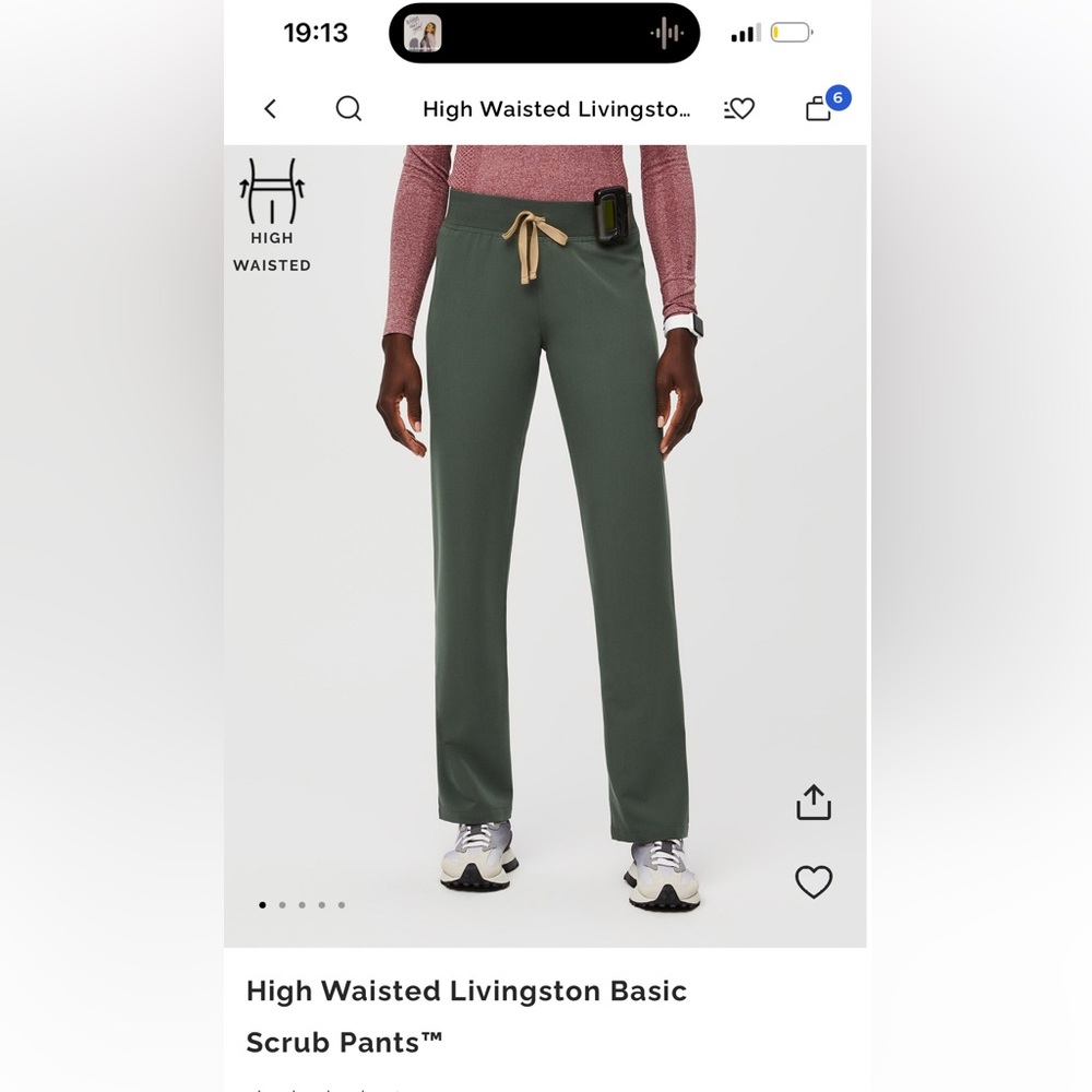 FIGS HIGH-WAISTED LIVINGSTON BASIC SCRUB PANTS